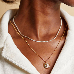 Collana di Sunburst di gioielli hawaiani in argento Sterling <span class=keywords><strong>2022</strong></span> placcati oro 925 più venduti - Product Image 3