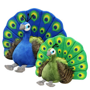 Peluche de Pavo Real, Juguete de Peluche Suave y Adorable, Relleno de Algodón PP, Lavable, Regalo para Niñas y Niños - Product Image 1
