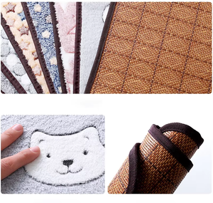 Lit pour animaux de compagnie NiBao, été, antidérapant, fond froid, <span class=keywords><strong>2</strong></span> <span class=keywords><strong>en</strong></span> 1, bambou, tapis réutilisable pour chien - Product Image 3