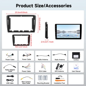 Podofo pour Seat <span class=keywords><strong>Ibiza</strong></span> 2016-2017 Qualcomm 8 Core Car Radio Frame 9 ''4 + 64G 2 Din Dndroid Wireless CarPlay/Android Auto WiFi 4G - Product Image 6