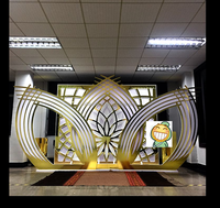Décorations de mariage de luxe NIKA, panneau en acrylique PVC avec motif de lotus, support en acrylique pour la décoration de la scène de mariage