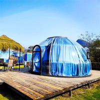 Dôme Gonflable Transparent Complet avec Ballons – Petite Maison en Verre Bulle pour Événements