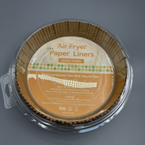 Papiers de cuisson jetables antiadhésifs en silicone de qualité alimentaire pour friteuse à air, impression personnalisée, plateau de cuisson pour friteuse à air - Product Image 1