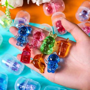 Jouets en plastique bon marché pour enfants en gros, capsules de 32*47 mm avec figurine animale en acrylique à l'intérieur pour distributeur automatique - Product Image 4
