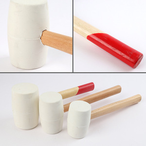 Tianyu Zhengkun Rubber Mallet Wooden Handle Round Head Tile Installation <b>Hammer</b> White Rubber <b>Hammer</b> For Floor Tiles - Product Image 5