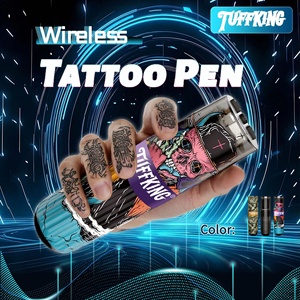 Kit de machine à tatouer sans fil style punk pour débutants, avec batterie, stylo, sac, colle, aiguille intégrée, équipement de <span class=keywords><strong>tatouage</strong></span> 850g - Product Image 4