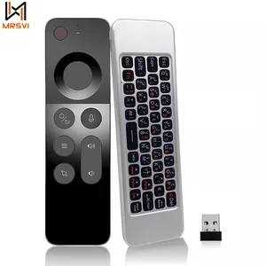 W3 2.4G Wireless Voice Air Mouse Remote Controller Arabic Mini Keyboard OEM Factory For Android TV BOX Windows Remote