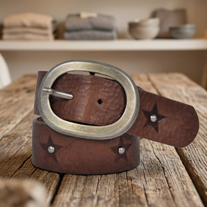 Achetez en ligne des ceintures en cuir véritable, en cuir de vache véritable, en peau naturelle, style vintage, accessoires pour hommes, idées cadeaux, boucle en acier. - Product Image 1