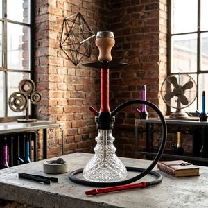 Moderna Cachimba de Aluminio Esmerilado con Cazoleta y Manguera para Bar, Regalo para Fumadores - Product Image 2