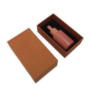 1oz 30ml Frosted Empty Flat Shoulder Hair Essential Oil Glass Dropper Bottle Skin Care Packaging Serum <b>Box</b> Screen Printing - Product Image 1