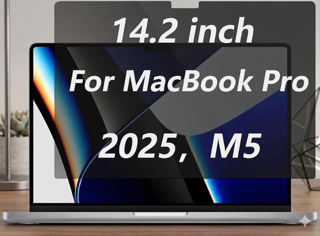 Magnetic Soft PET Privacy Screen Protector for MacBook Pro 14.2inch M5 2025-Removable Anti-SPY Laptop Privacy Screen