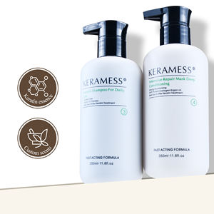 Shampooing et revitalisant après-soin à la kératine biologique, sans sulfate, réparation après traitement, sans danger pour la couleur, contrôle des frisottis, hydratant - Product Image 1