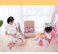 Petit canapé-lit pliable moderne en coton pour enfants, écologique, avec dossier, pour chambre à coucher/salon