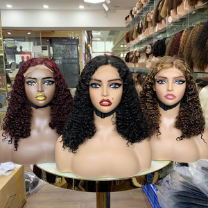 Transforma tu cabello con este set completo sin pegamento que incluye una peluca rizada birmana de 14 pulgadas y extensiones naturales, 99J, P4/30 que expresan un estilo único. - Product Image 1