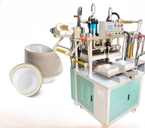 प्लास्टिक मिठाई प्लेट प्लेट प्लेट पक्ष के लिए नियंत्रित अर्ध स्वचालित गर्म पन्नी स्टैम्पिंग मशीन डिस्पोजेबल केक प्लेट साइड के लिए - Product Image 1