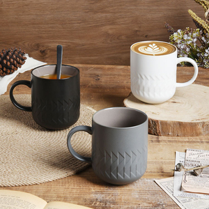 Customized Logo Simple Coffee Mug Nordic Style <b>Large</b> Ceramic <b>Cup</b> for Office and Home Use - Product Image 2