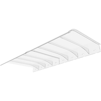 Auvent moderne en polycarbonate pour porte d'entrée, épaisseur 2,5 mm, garantie 5 ans, longueur personnalisée pour patio, balcon, protection UV et pluie