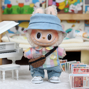 Rabbudo Doll Outfit 17cm <b>Rainbow</b> Plaid Shirt Casual Clothes For 1:6 Dolls Unisex - Product Image 2