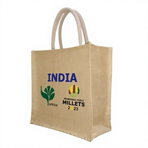 Sac en jute très demandé, 14x12x5 pouces, grand sac fourre-tout réutilisable, sac écologique pour les courses, le commerce de détail et l'usage quotidien - Product Image 1