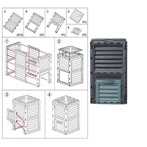En gros en Plein Air <span class=keywords><strong>300L</strong></span> En <span class=keywords><strong>Plastique</strong></span> Jardin Compost De Jardin Durable Engrais <span class=keywords><strong>Composteur</strong></span> - Product Image 4
