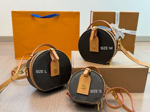 प्रसिद्ध लोकप्रिय कंधे बैग फैशनेबल गोल केक बैग क्लासिक पुराने फूल क्रॉसब। - Product Image 4