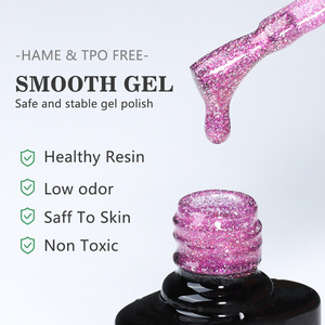 HEMA &amp; TPO Free Romantic <strong>Star</strong> 10ml-15ml UV Gel Polish Glitter Shining Gel Polish Nails Wholesale OEM ODM Nails Supply - Product Image 4