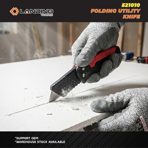 Couteau utilitaire pliant robuste 521010 en acier au carbone à lame à changement rapide, manche en nylon, pour découpe de carton, usage industriel et bricolage – Vente chaude - Product Image 2