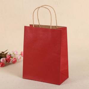 KM Custom Recycled Kraft Luxury Branded Cardboard 8-Color Printed Durable Gift Shopping Food Takeaway Paper Bags Custom - Product Image 2