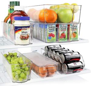 6 Pcs Set Stackable Storage Organizer Containers Refrigerator Fridge Bins