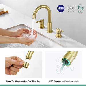Grifo mezclador de lavabo de baño de 8 pulgadas con 3 orificios para ducha de mano y bañera - Product Image 4