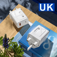 Cargador de Pared Eléctrico con Enchufe EU/US/UK, Doble USB Tipo-C PD 12W/20W de Carga Rápida para Laptop y Cámara 15/14 Pro