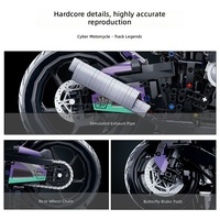 Juguete Transfronterizo Cyberpunk Boma, Motocicleta de Plástico ABS, Más de 800 Piezas, Bloques de Construcción para Armar, Regalo de Cumpleaños para Niños de 14 Años