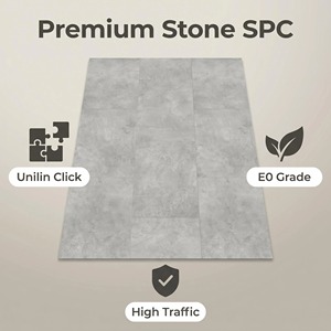 Revêtement de sol SPC aspect pierre industrielle 100 % étanche, système de pose à clipser, planches de <span class=keywords><strong>vinyle</strong></span> rigides - Product Image 2