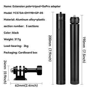 Perche d'extension pour <span class=keywords><strong>stabilisateur</strong></span> de cardan, bâton de selfie de 29 pouces compatible avec les stabilisateurs de cardan <span class=keywords><strong>DJI</strong></span> <span class=keywords><strong>OM</strong></span> 5/<span class=keywords><strong>4</strong></span> <span class=keywords><strong>Osmo</strong></span> <span class=keywords><strong>Mobile</strong></span> 3 2/Feiyu/Zhiyun Smooth - Product Image 6