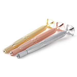 Diamond Handle PMU Manual Microblading Pen Cross Tip Metal <b>Holder</b> for Eyebrow Shading - Product Image 2
