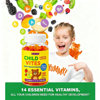 Gummies OEM ODM pour enfants, complément alimentaire DHA pour enfants, vitamines pour enfants, végétalien