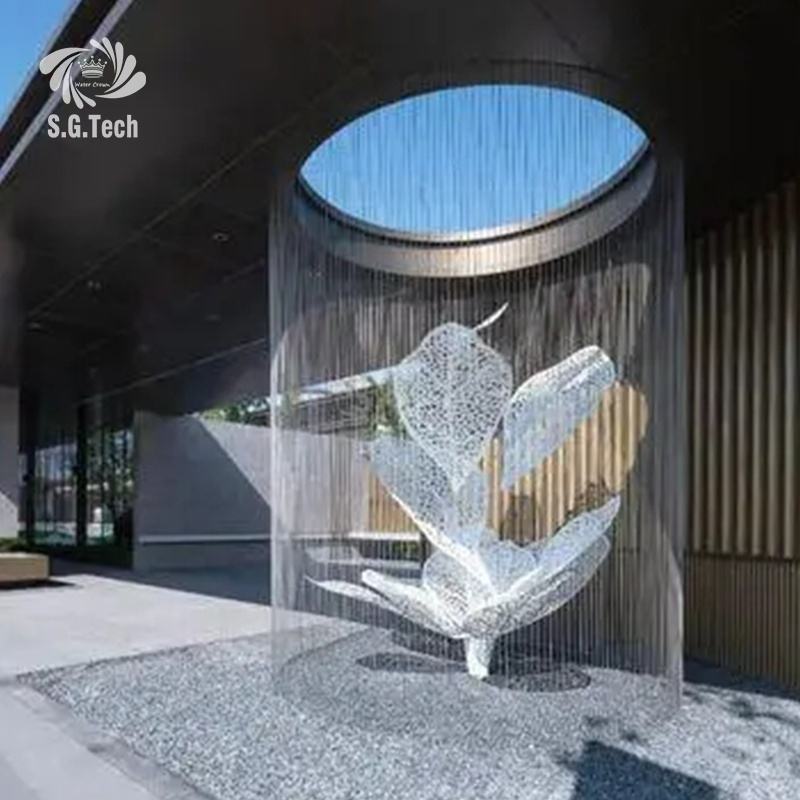 2026 Decorative String Water Curtain with LED Light SS304 Artificial ...