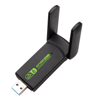 Clé WiFi USB 3.0 haute vitesse Realtek RTL8832AU double bande 2,4 GHz et 5 GHz avec 2 antennes externes 802.11ax/ac/a/b/g/n