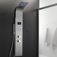 Panneau de douche à capteurs automatiques, sortie d'eau constante, salle de bain-douche, panneaux de douche, écran LED, massage SPA