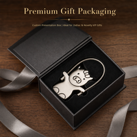 Flashdisk USB Logam Bentuk Babi Lucu dengan Logo Kustom Baru, Terenkripsi, Garansi 3 Tahun, Hadiah Promosi Liburan