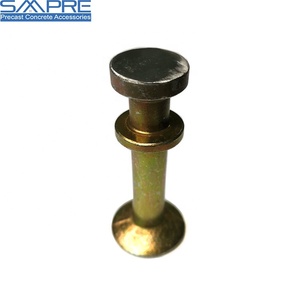 Ancre de levage sphérique en acier à double tête avec revêtement en <span class=keywords><strong>zinc</strong></span>, durable pour les systèmes de levage d'accessoires préfabriqués - Product Image 4