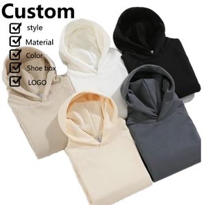 Sudadera con capucha personalizada al por mayor Streetwear Hombres S Sudaderas con capucha de impresión Unisex Liso de alta calidad de gran tamaño de algodón orgánico de silicona Casual - Product Image 1