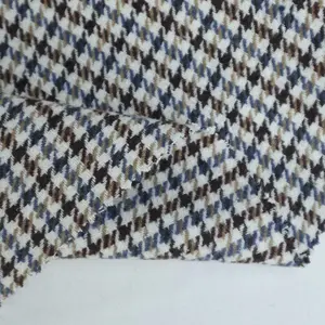 चीन वस्त्र थोक बुना पॉलिएस्टर ऊन इतालवी ट्वीड कपड़े निर्माताओं के लिए सर्दियों कोट