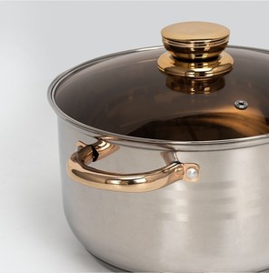 Factory Wholesale 12pcs Stainless Steel Cookware <strong>Set</strong> Mirror Polish Pots And <strong>Pans</strong> <strong>Set</strong> Pots And <strong>Pans</strong> <strong>Set</strong> With Glass Lid - Product Image 4