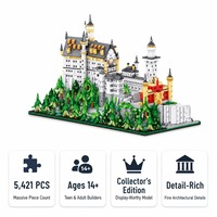 Château de Neuschwanstein Modèle 88188, Ensemble de blocs de construction, 800+ blocs, Jouet éducatif d'assemblage, Plastique ABS