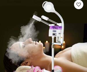 Hot Sale 3 In1 Hot and Cold Face <b>Steamer</b> With 8x Magnifying Lamp Ring Light for Salon Sauna Vapor Ozone Vaporizer Facial <b>Steamer</b> - Product Image 4