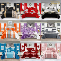 Ensemble de literie matelassé 12 pièces Queen Size avec taies d'oreiller et rideaux – Vente en gros personnalisée
