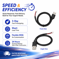 كابل USB مخصص من OEM مع موصلات 2 و3 و4 دبابيس من نوع JST Molex، سلك طاقة مخصص للإلكترونيات الاستهلاكية