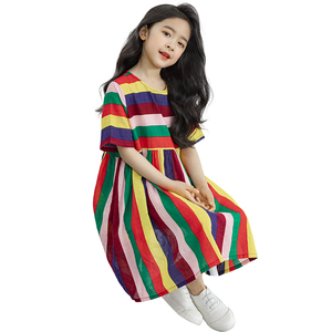 Nouvelle robe de princesse moderne pour filles, robe de fête arc-en-ciel fantaisie thaïlandaise pour filles et enfants en été, provenant d'un fournisseur chinois - Product Image 1