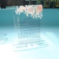 Invitations d'anniversaire de mariage en acrylique transparent personnalisées Personnalisez la carte d'artisanat d'impression UV Panneau publicitaire en acrylique